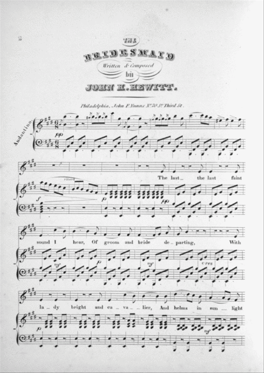 The Bridesmaid. A Romantic Ballad Voice scores gallery preview page 2