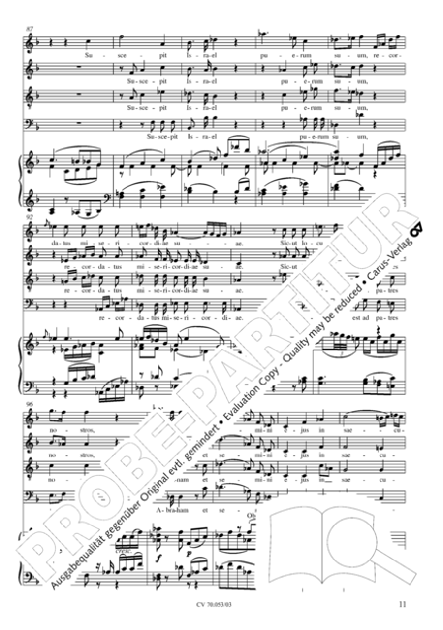 Magnificat in C major 4-Part scores gallery preview page 12