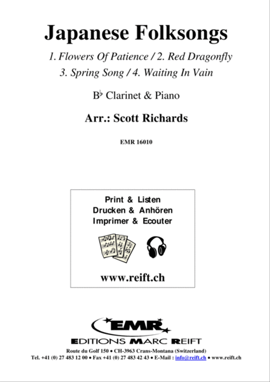 Japanese Folksongs Clarinet Solo scores gallery preview page 3