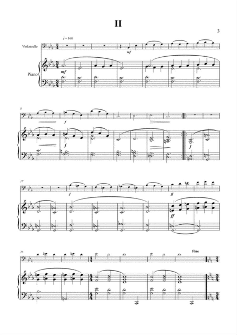 Sonata No. 2 for Cello and Piano, Opus 32 Piano Accompaniment scores gallery preview page 3