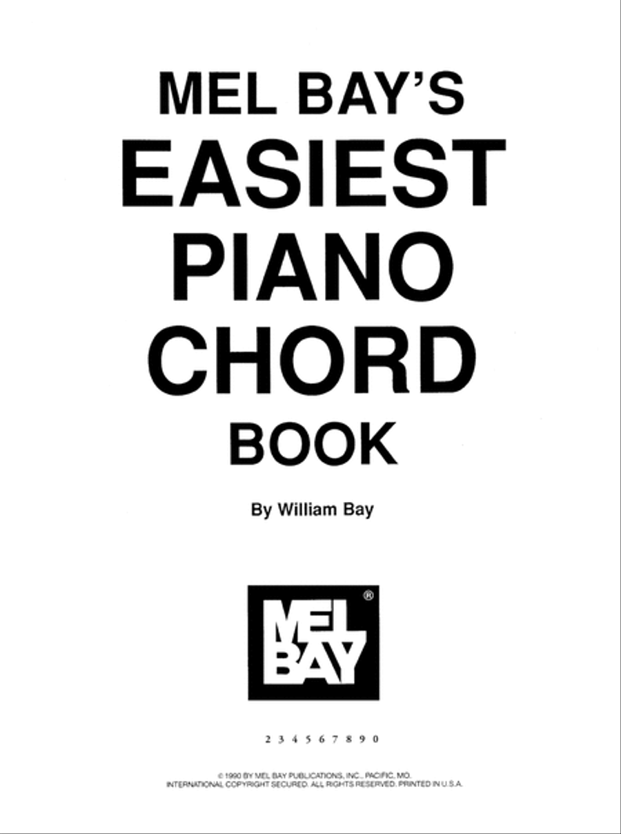 Easiest Piano Chord Book