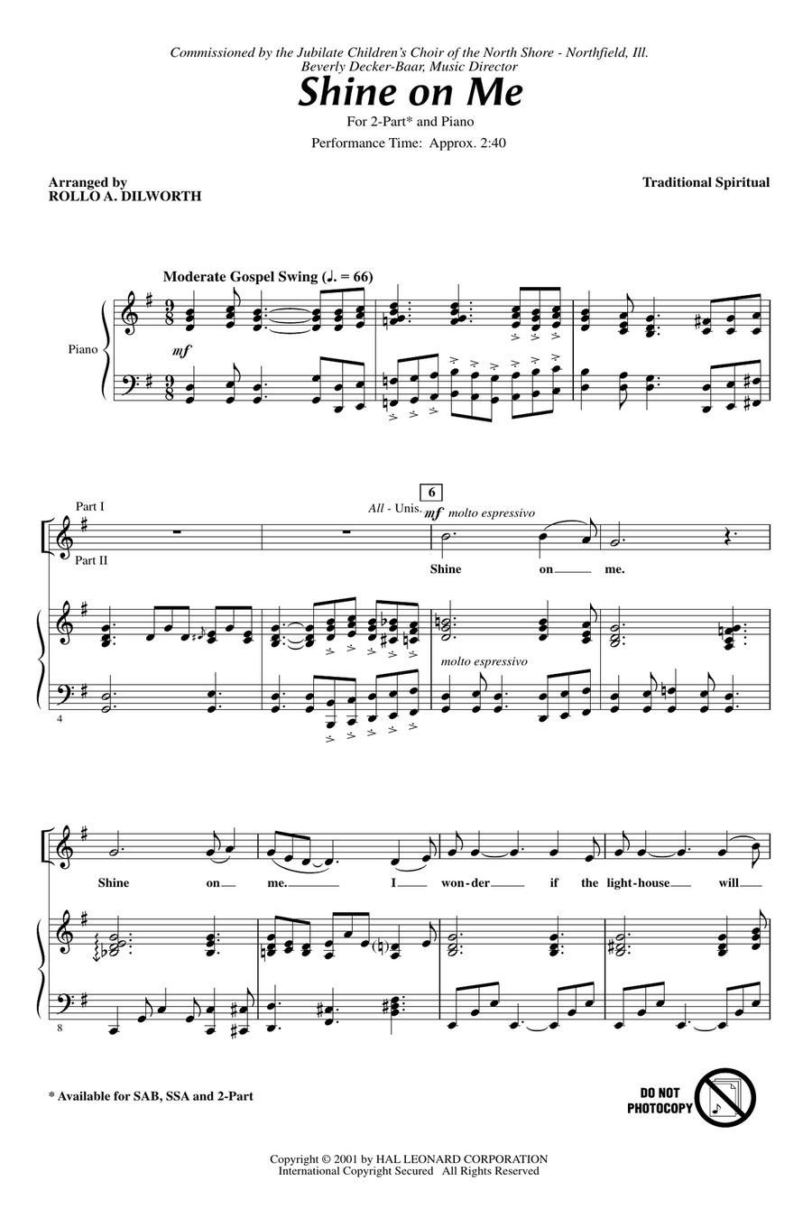 Shine On Me 2-Part scores gallery preview page 1