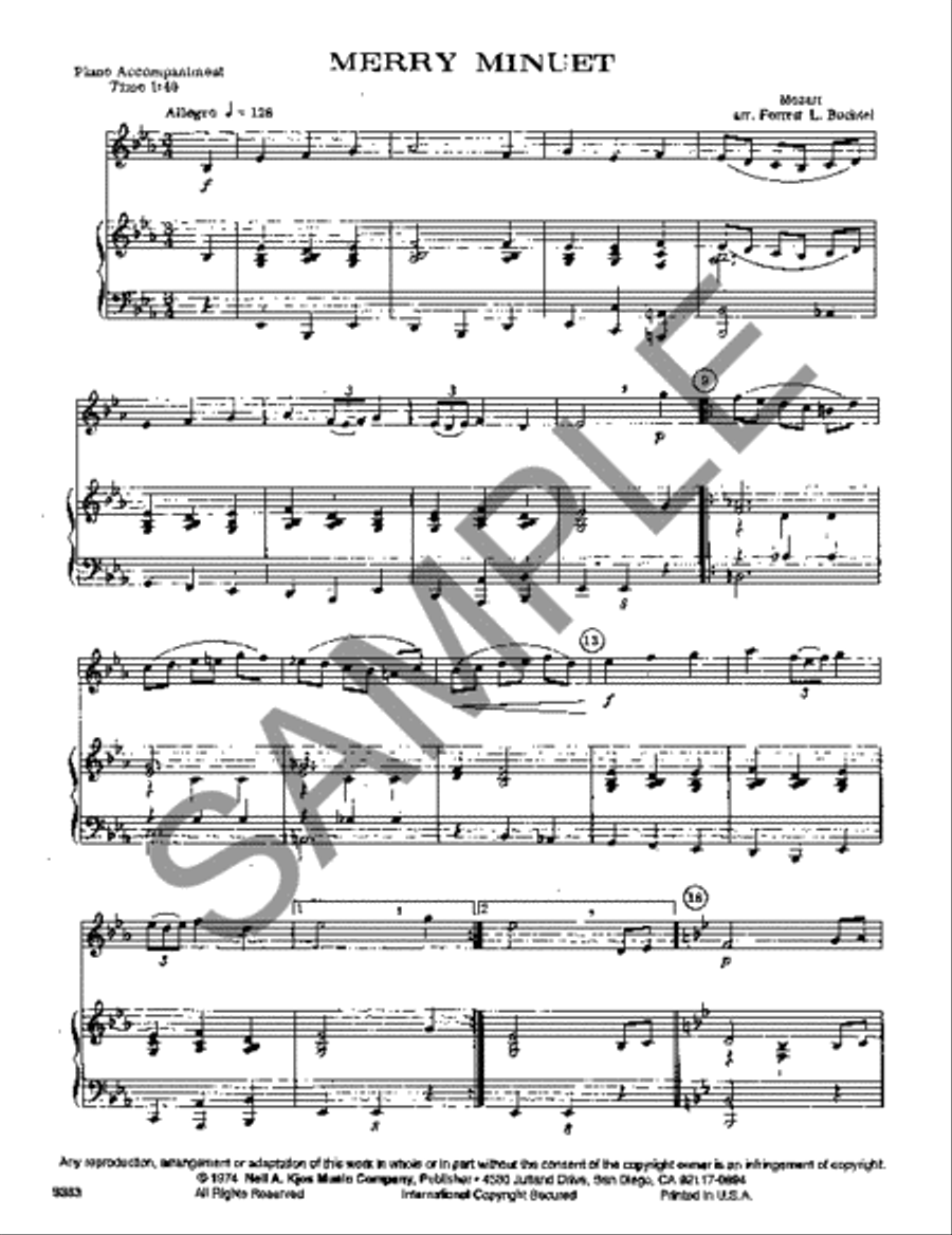 Merry Minuet Merry Minuet Clarinet Solo scores gallery preview page 2
