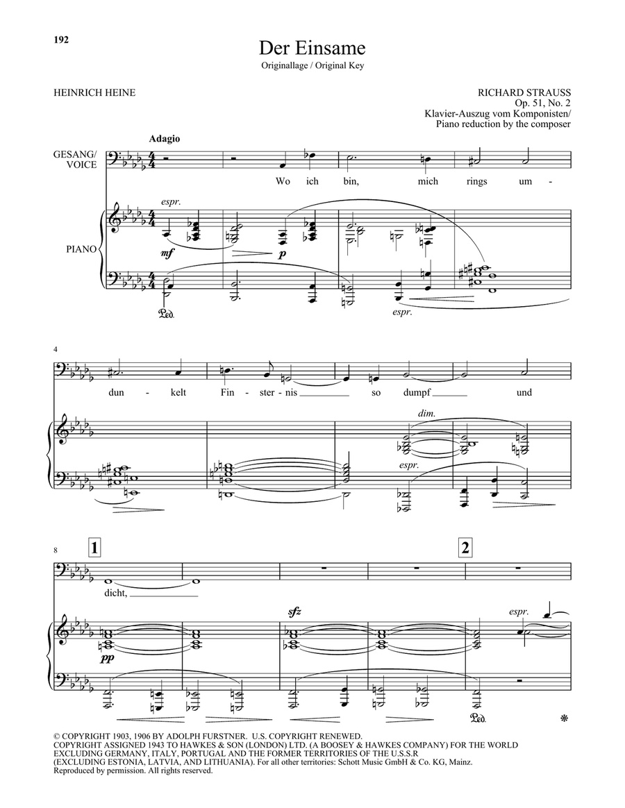 Der Einsame (Low Voice) Low Voice scores gallery preview page 1