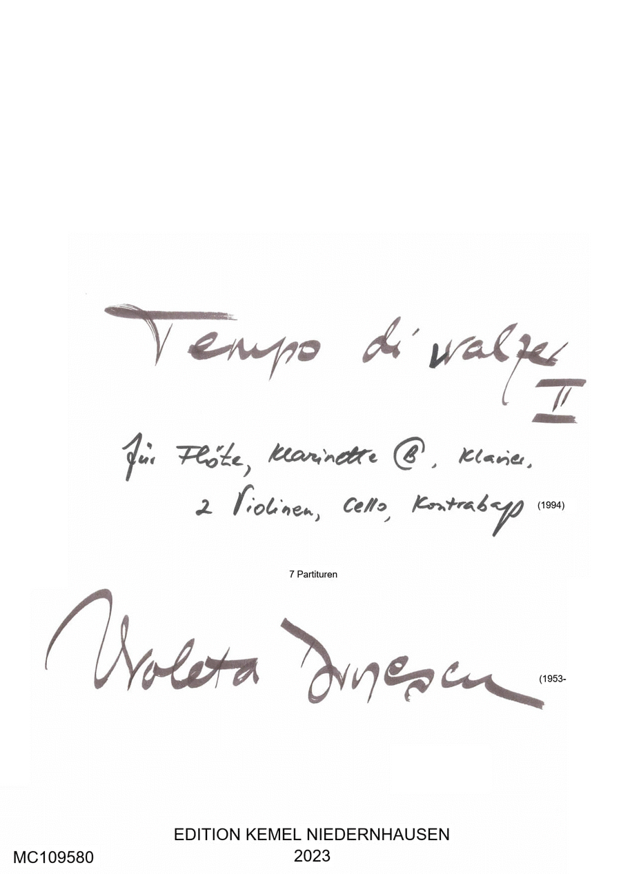 Tempo di walzer II Clarinet scores gallery preview page 1