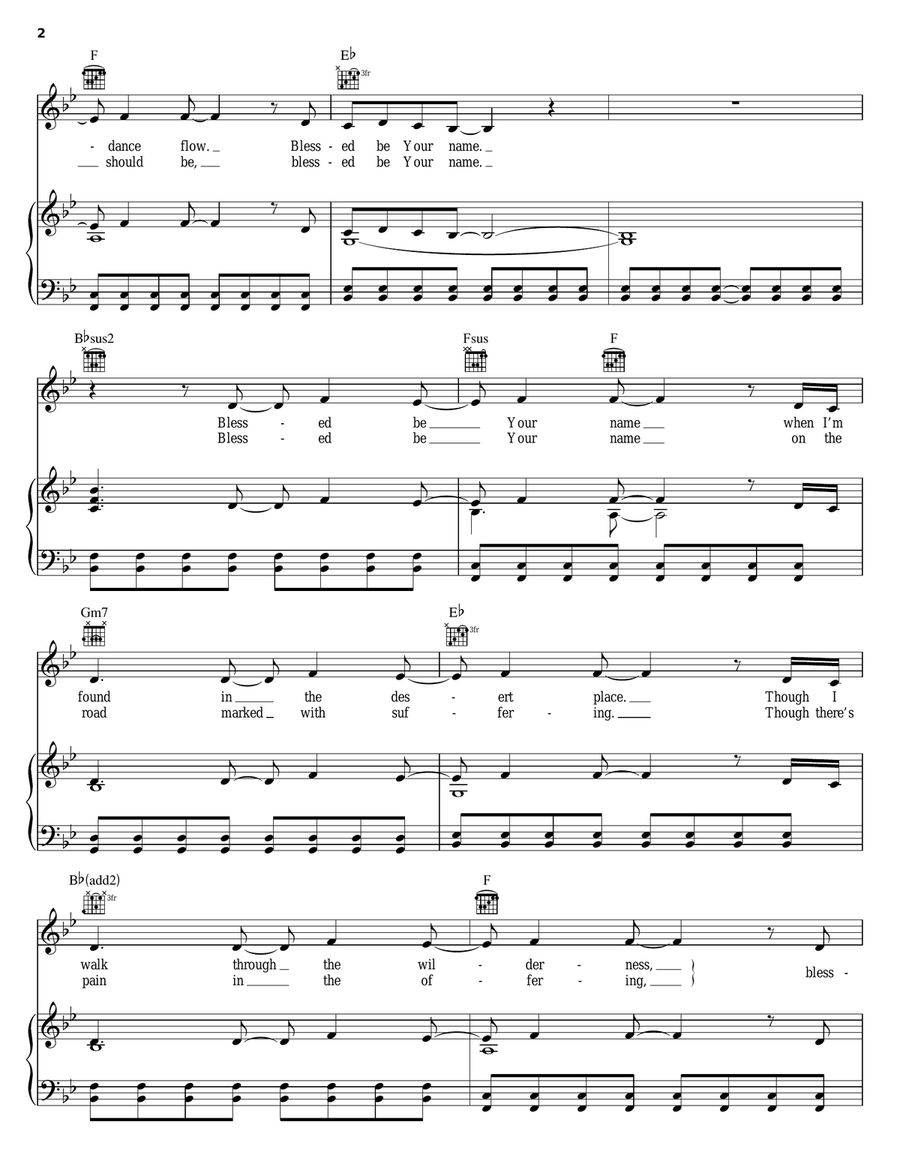Blessed Be Your Name Guitar scores gallery preview page 2
