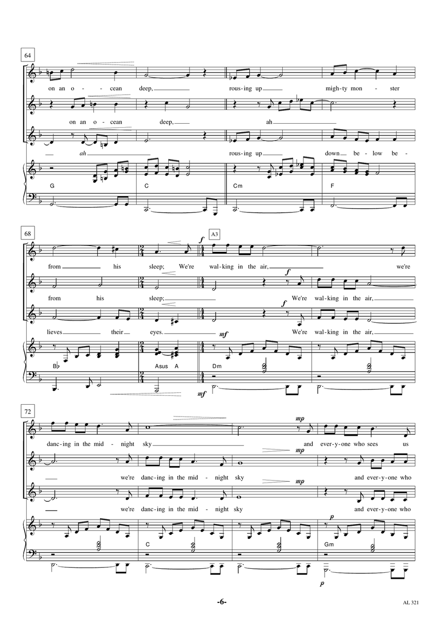 Walking In The Air Women's Choir scores gallery preview page 6