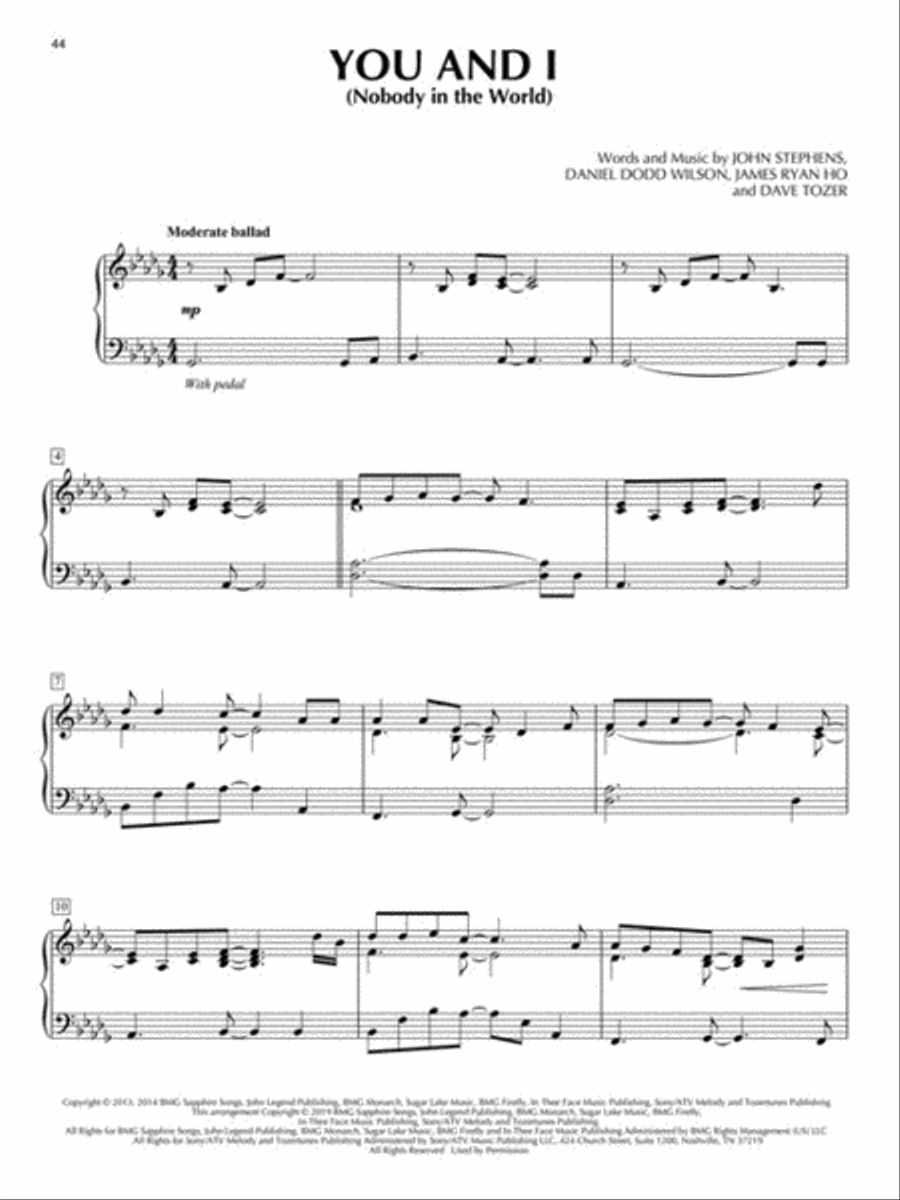The John Legend Collection for Piano Solo Piano Solo scores gallery preview page 5