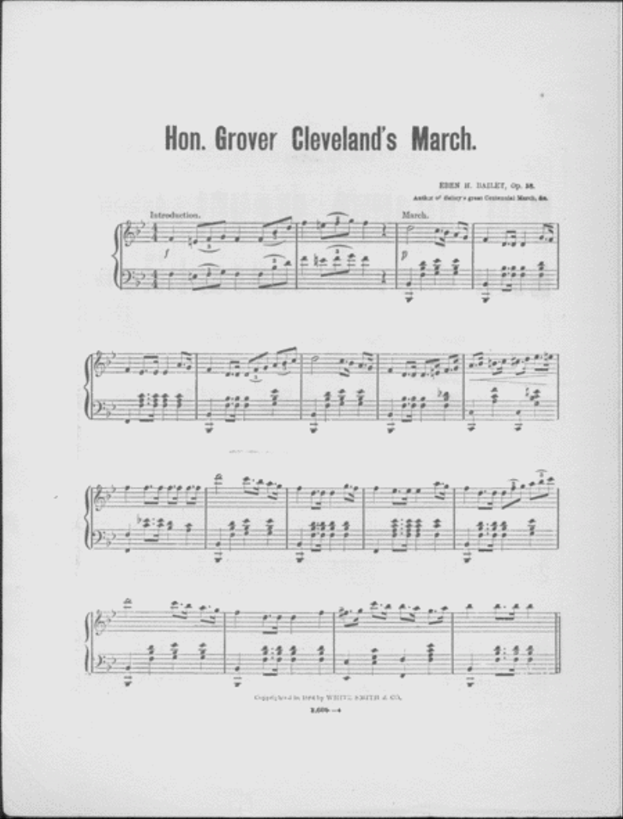 Hon. Grover Cleveland's March. (The Democratic Choice) Piano Solo scores gallery preview page 2