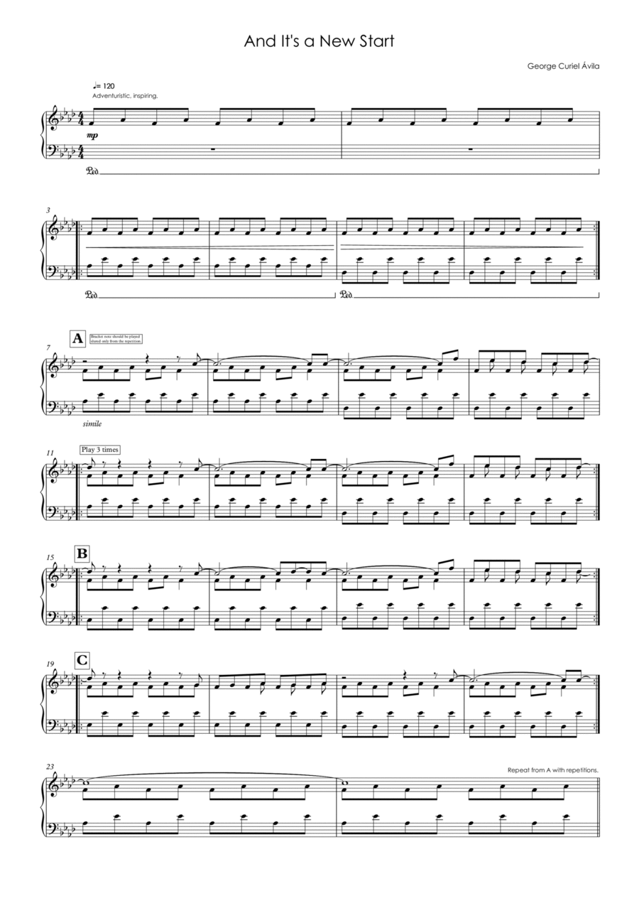 And It's a New Start Chamber Music scores gallery preview page 1