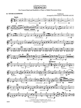 Tidings! (A Christmas Carol Fantasy): B-flat Tenor Saxophone
