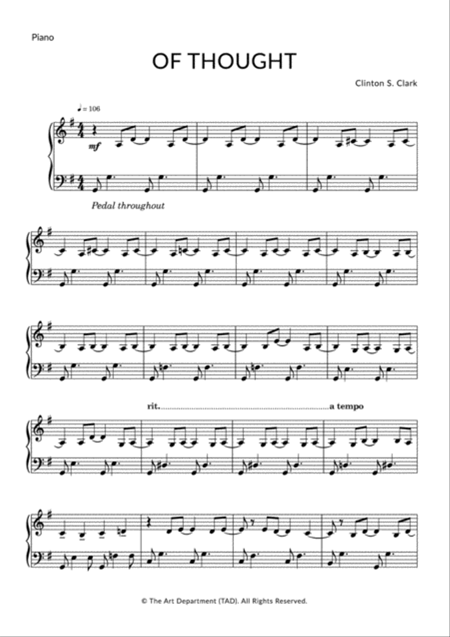 Of Thought Piano Solo scores gallery preview page 2
