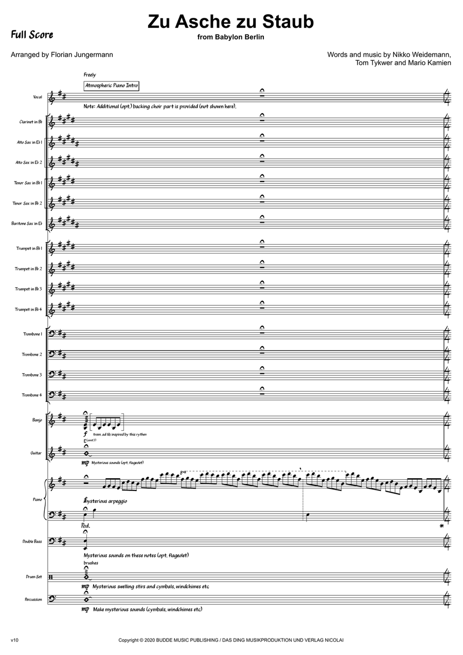 Zu Asche, Zu Staub Jazz Ensemble scores gallery preview page 2