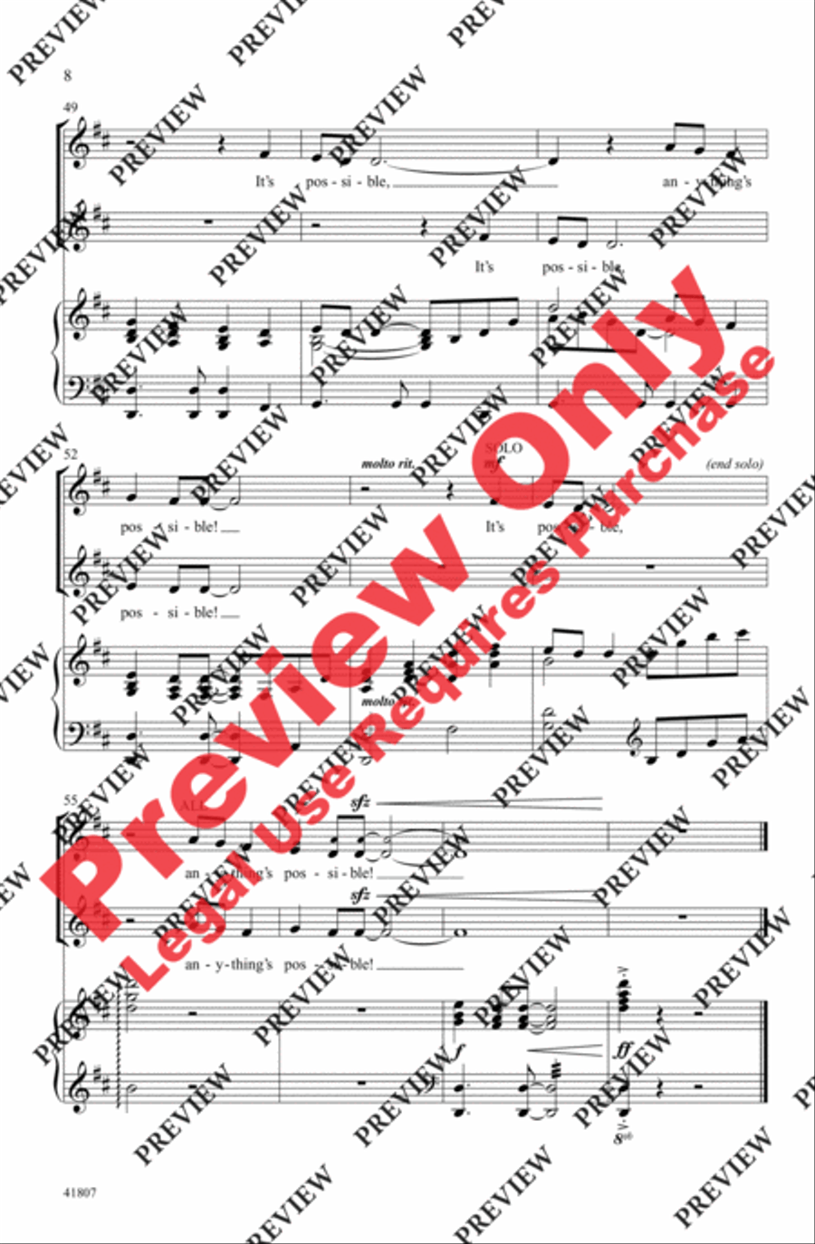 It's Possible (In McElligot's Pool) 2-Part scores gallery preview page 8