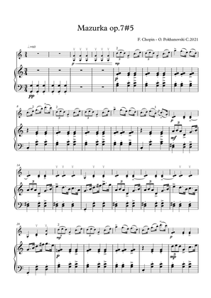 Chopin-Pokhanovski Mazurka for violin and piano