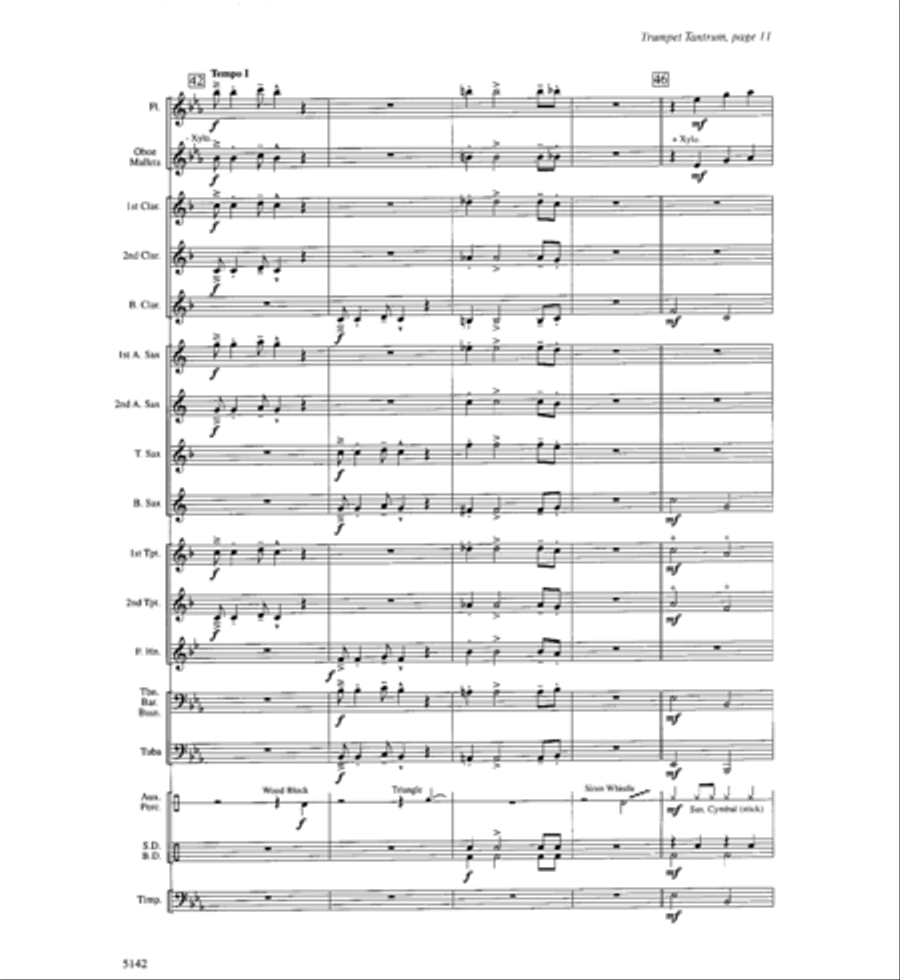 Trumpet Tantrum Trumpet Tantrum Concert Band scores gallery preview page 10