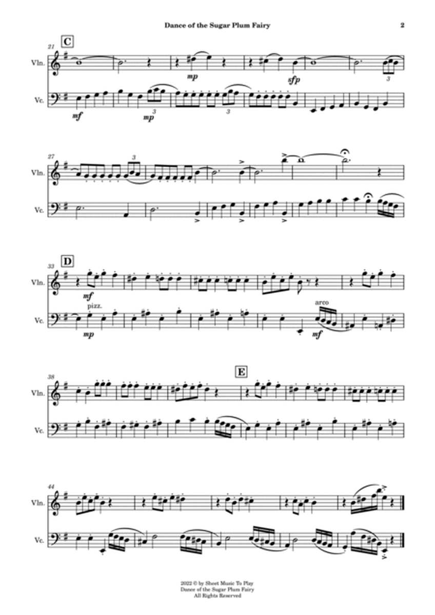 Dance of the Sugar Plum Fairy - Violin and Cello (Full Score and Parts) image number null