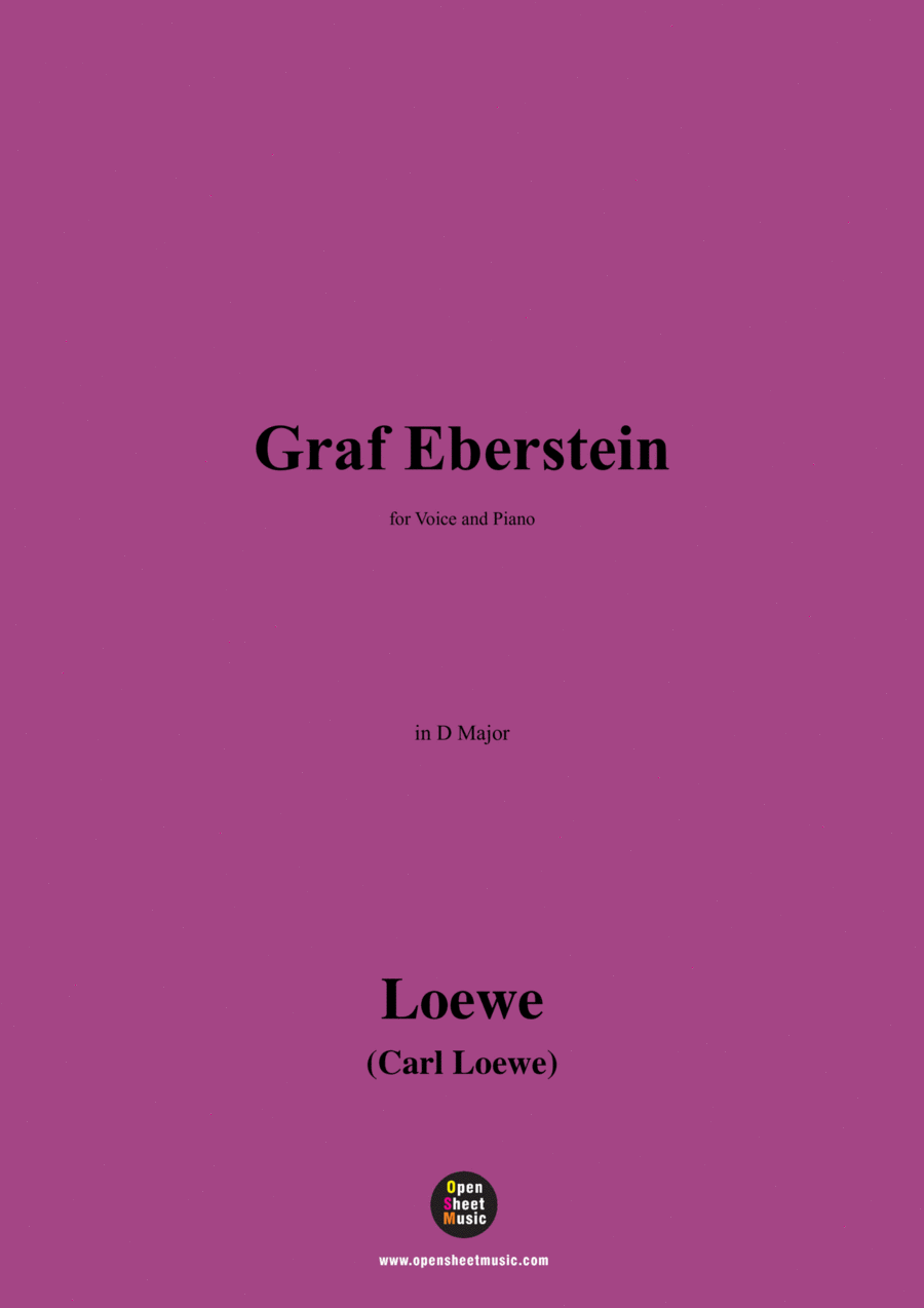 C. Loewe-Graf Eberstein(Zu Speier im Saale da hebt sich ein Klingen),in D Major Voice scores gallery preview page 1