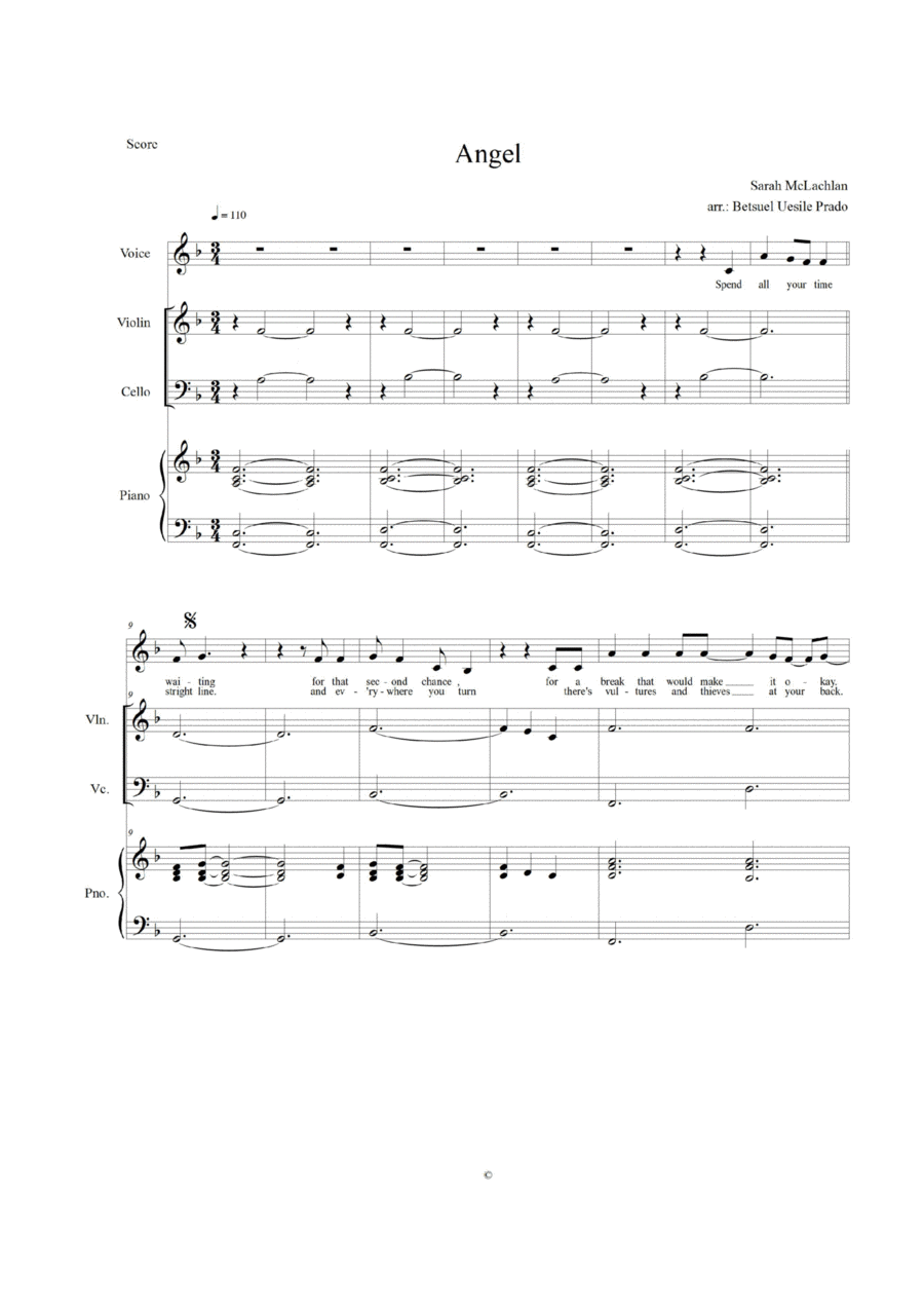 Angel Angel Piano Trio scores gallery preview page 1