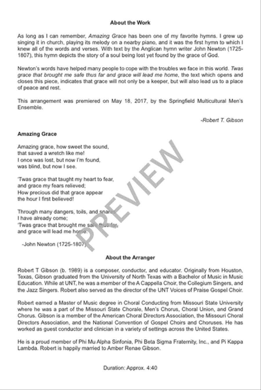 Amazing Grace (TTBB) Amazing Grace (TTBB) TTBB scores gallery preview page 3