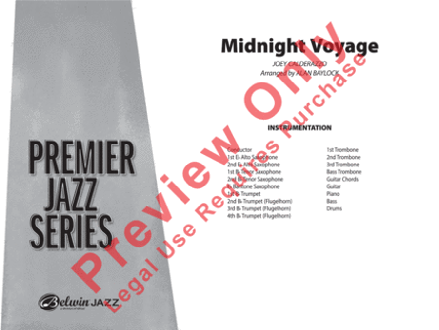 Midnight Voyage (score only) Jazz Ensemble scores gallery preview page 2