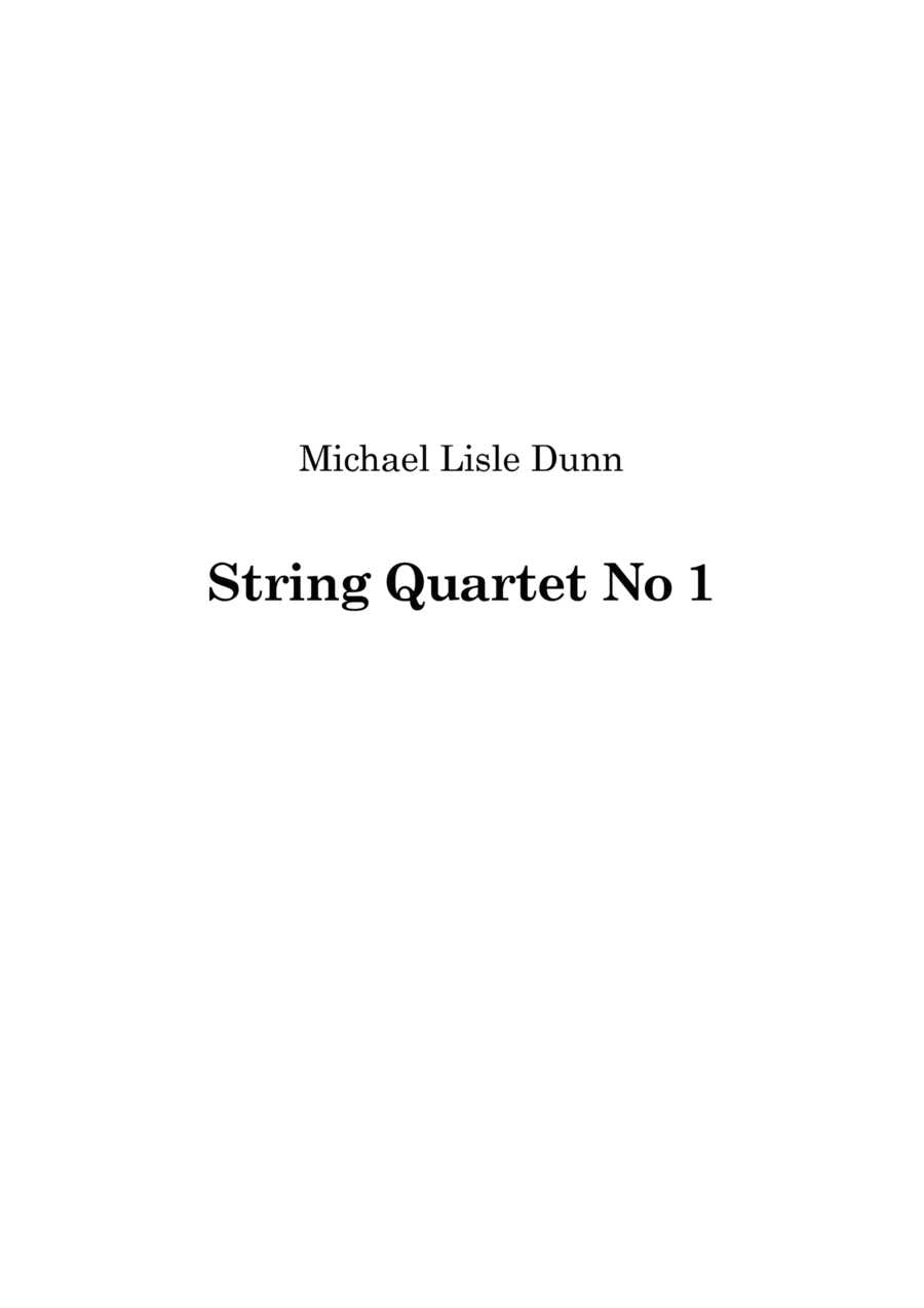 String Quartet No 1 String Quartet scores gallery preview page 1