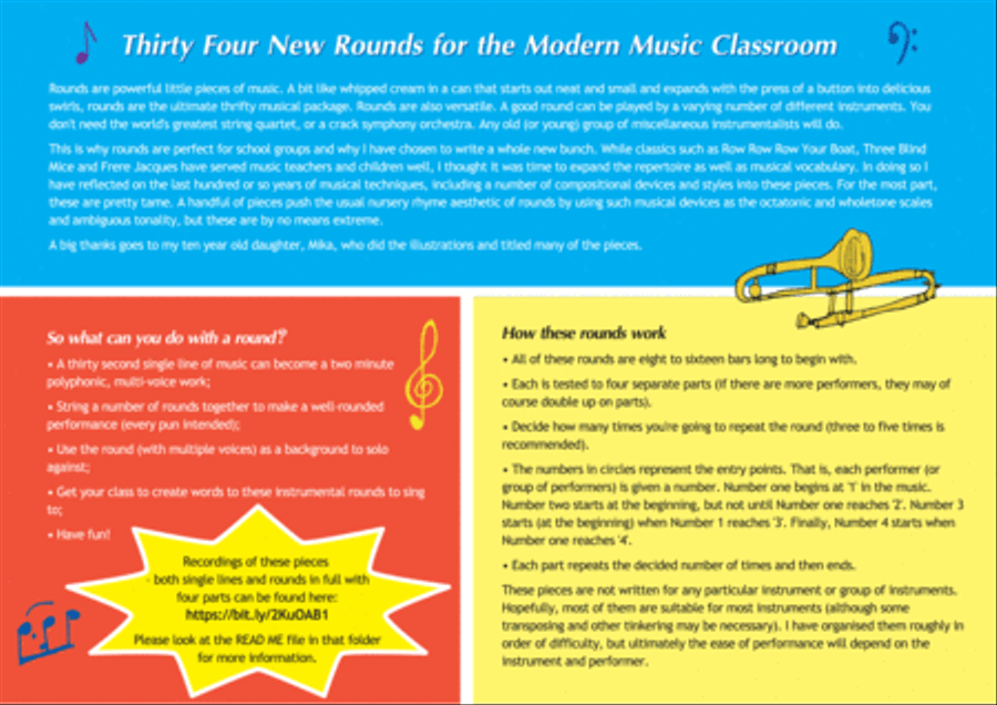 Thirty Four New Rounds for the Modern Music Classroom Concert Band scores gallery preview page 5