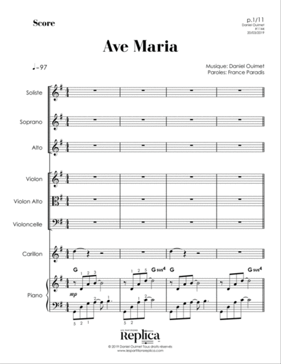 AVE MARIA - score SAT scores gallery preview page 2