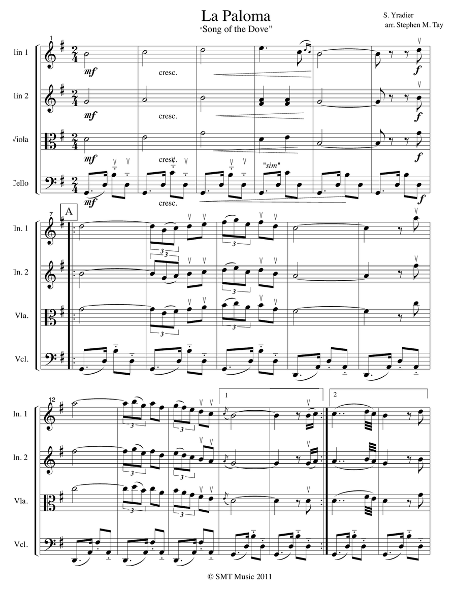La Paloma String Quartet scores gallery preview page 2