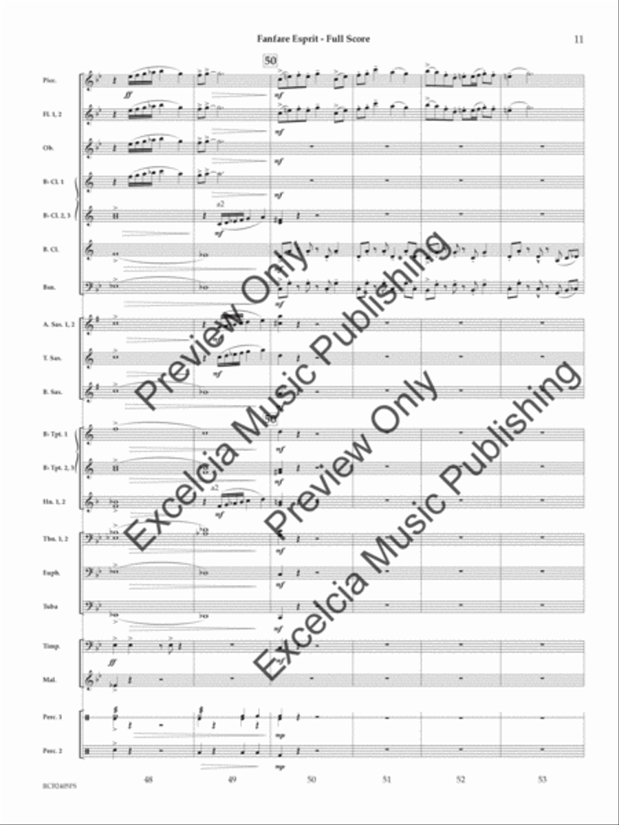 Fanfare Esprit Concert Band scores gallery preview page 12