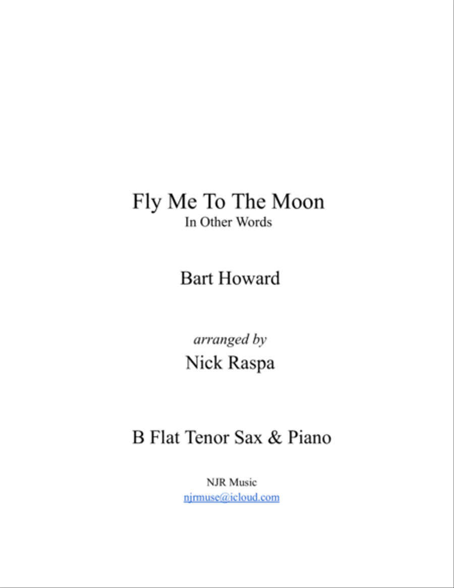 Fly Me To The Moon (in Other Words) Tenor Saxophone scores gallery preview page 3
