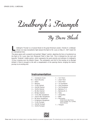 Lindbergh's Triumph: Score