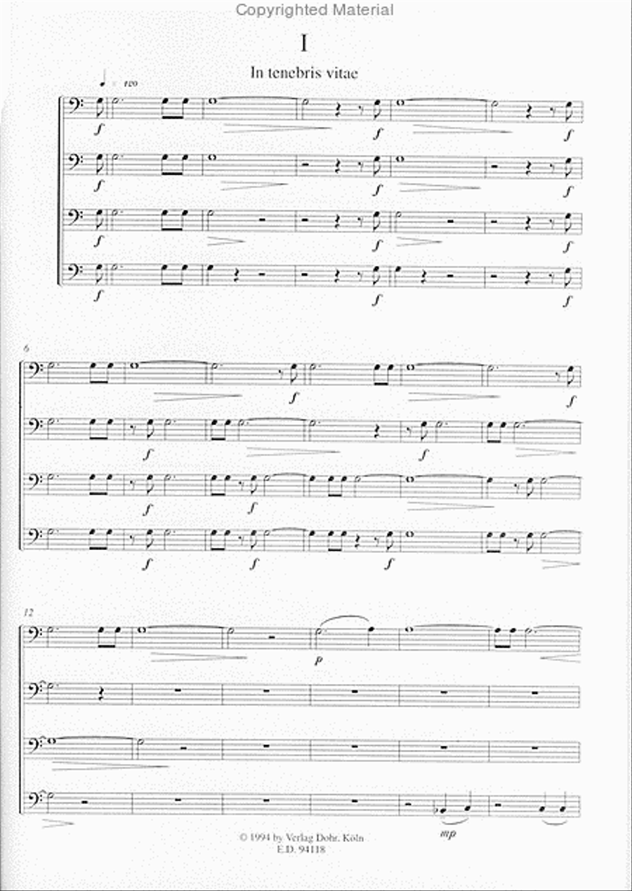 Media vita in morte sumus für vier Violoncelli (1992) Cello scores gallery preview page 2