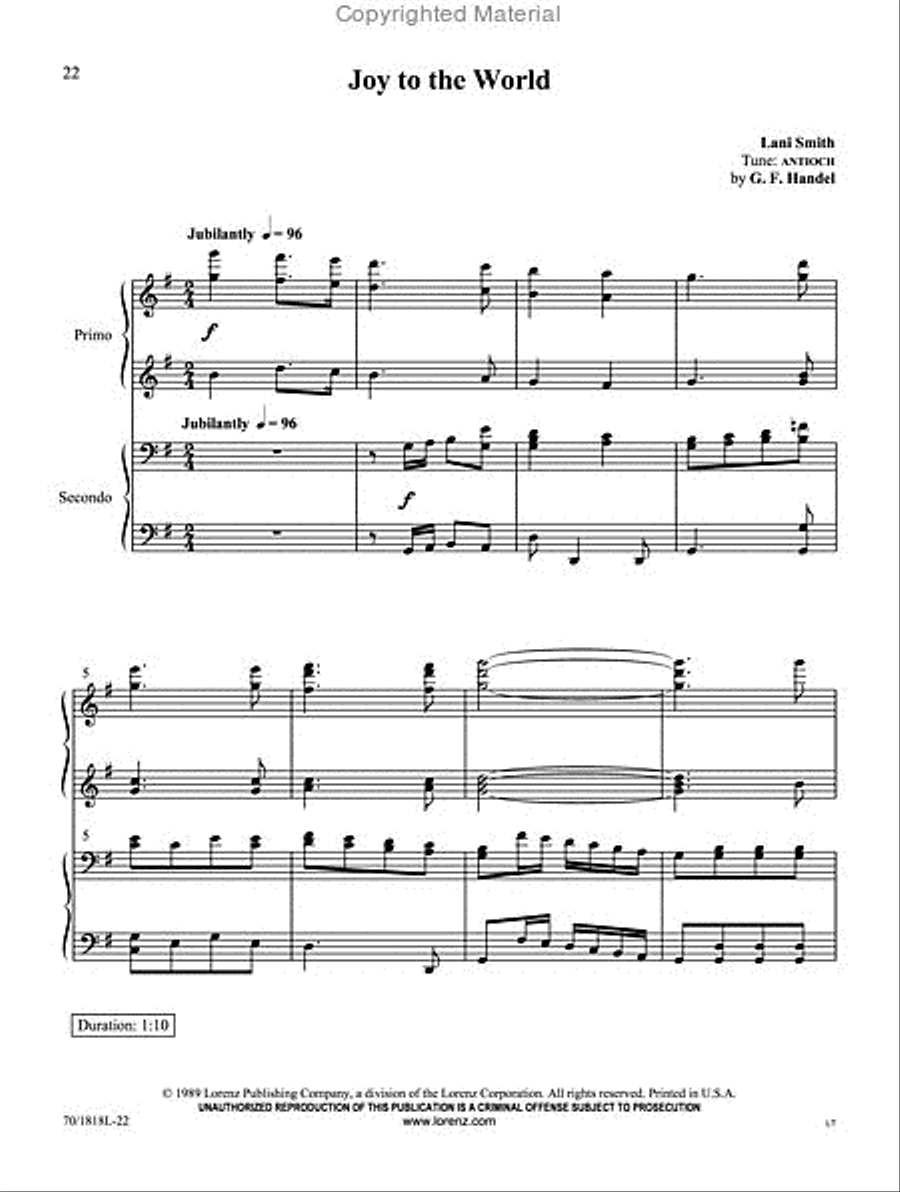 Christmas Light and Bright Piano Duet scores gallery preview page 6