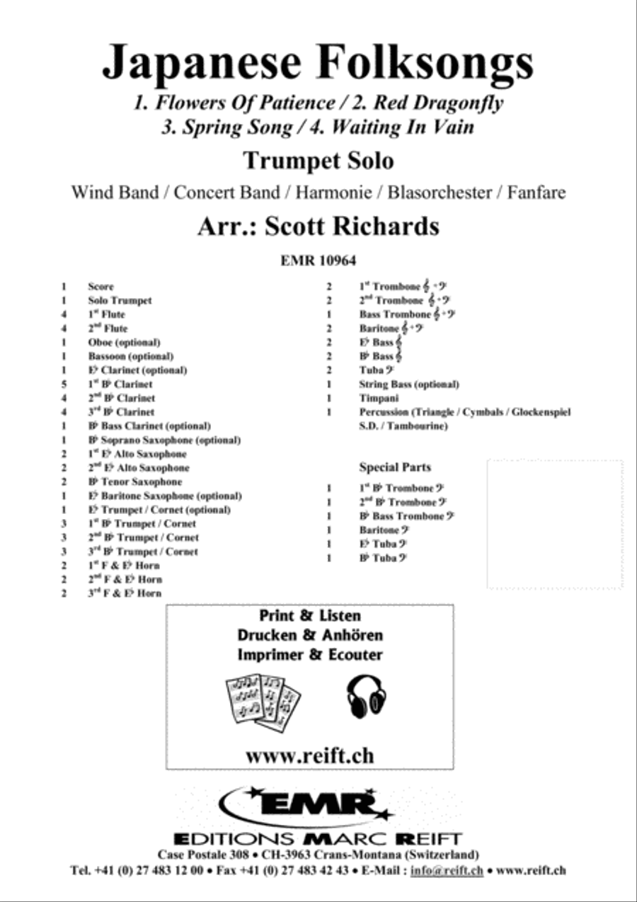 Japanese Folksongs Concert Band scores gallery preview page 2