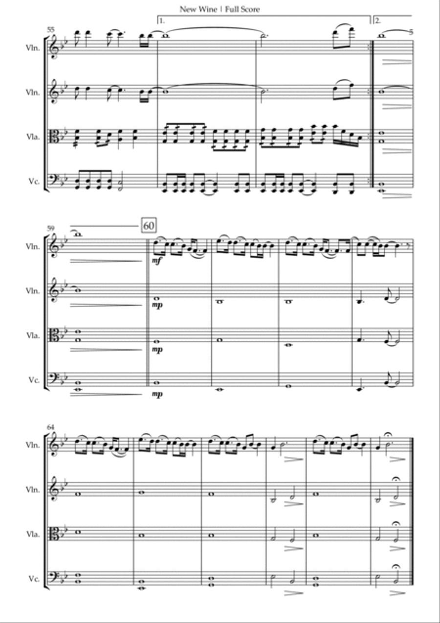 New Wine String Quartet scores gallery preview page 5