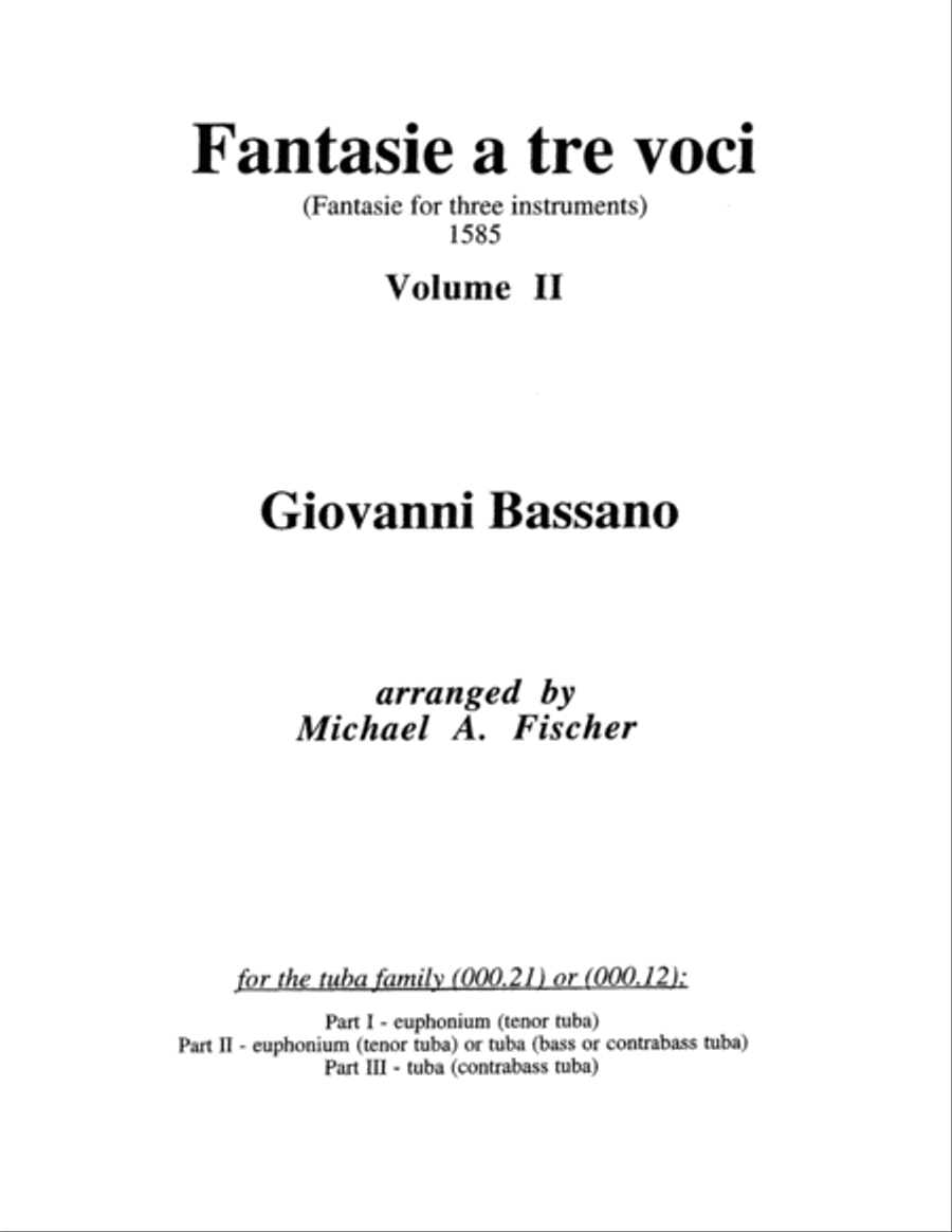 Fantasie a tre voci (fantasie for three instruments) Brass Trio scores gallery preview page 2