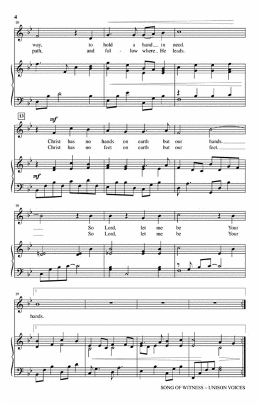 Song of Witness Song of Witness Unison Choir scores gallery preview page 3