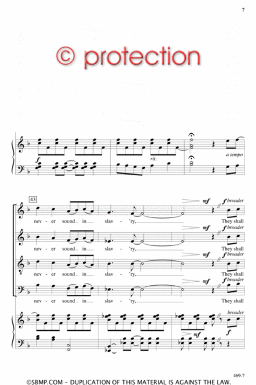 The Minstrel Boy - SATB Octavo 4-Part scores gallery preview page 7