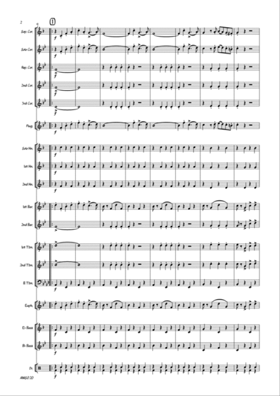 American Cadet - Brass Band March Brass Band scores gallery preview page 4