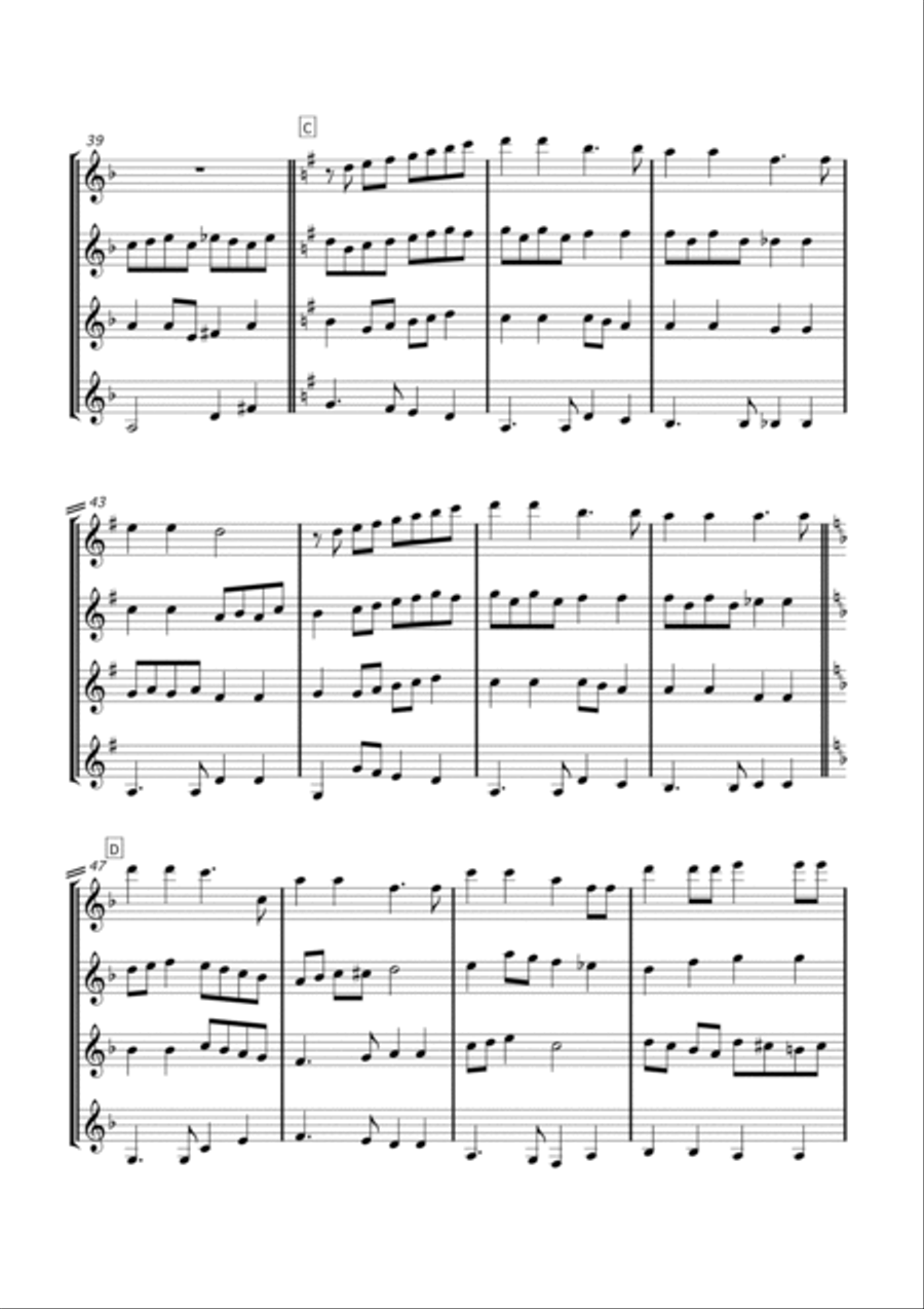 A Nightingale Sang In Berkeley Square Guitar Ensemble scores gallery preview page 6