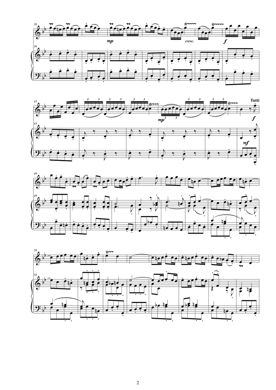 Vivaldi - Violin Concerto No.1 in G minor RV 317 Op.12 for Violin and Piano Violin Solo scores gallery preview page 2