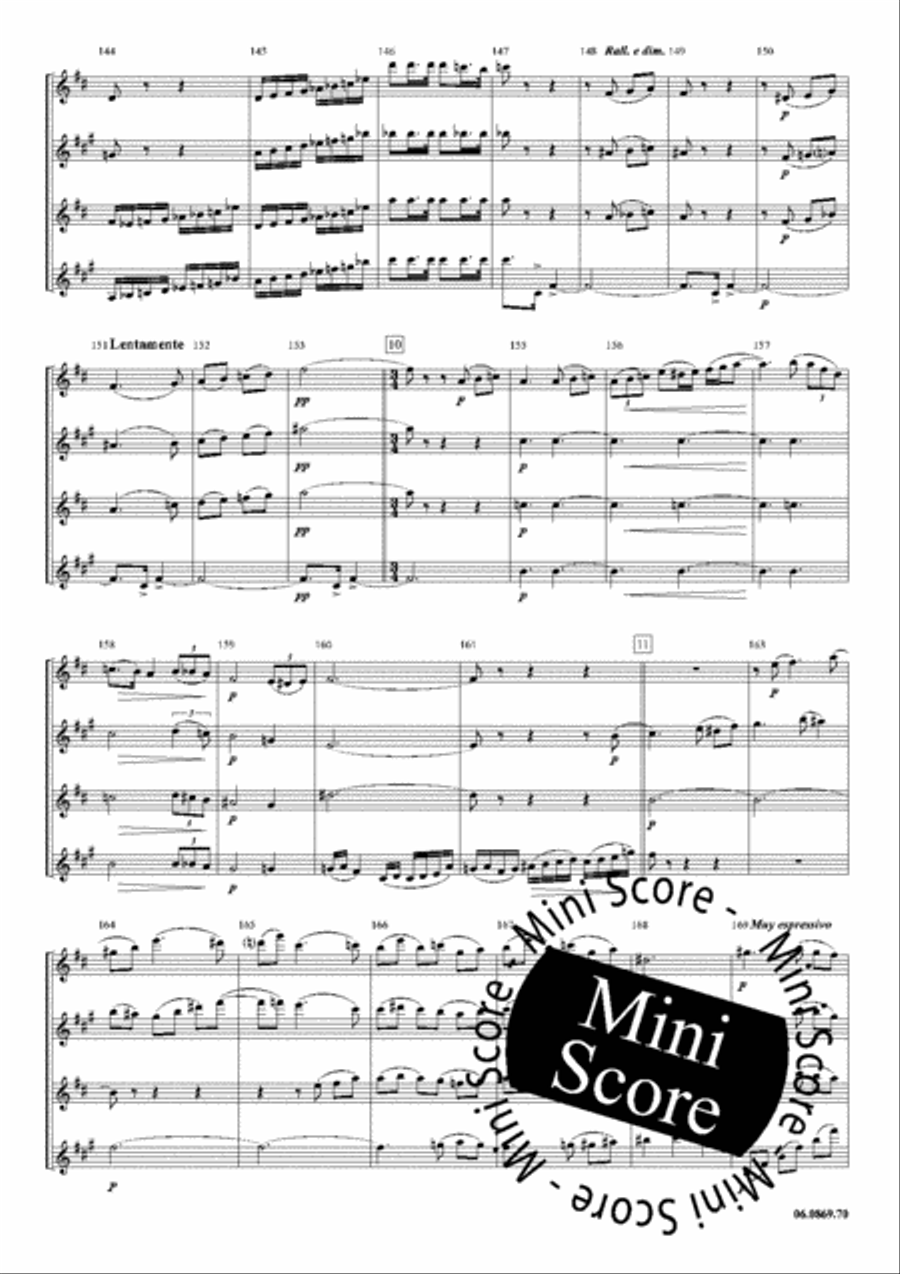 La Oracion del Torero Saxophone Quartet scores gallery preview page 10