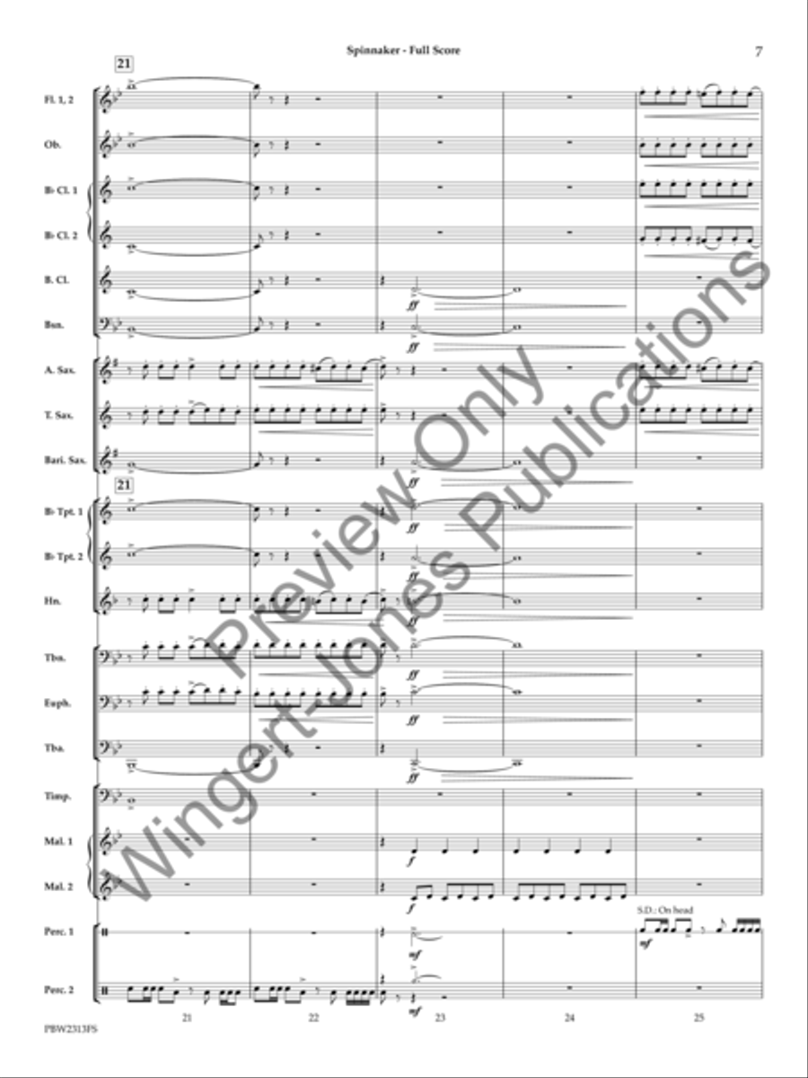 Spinnaker (Score) Concert Band scores gallery preview page 8