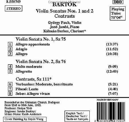 Violin Sonatas Nos. 1 & 2 image number null