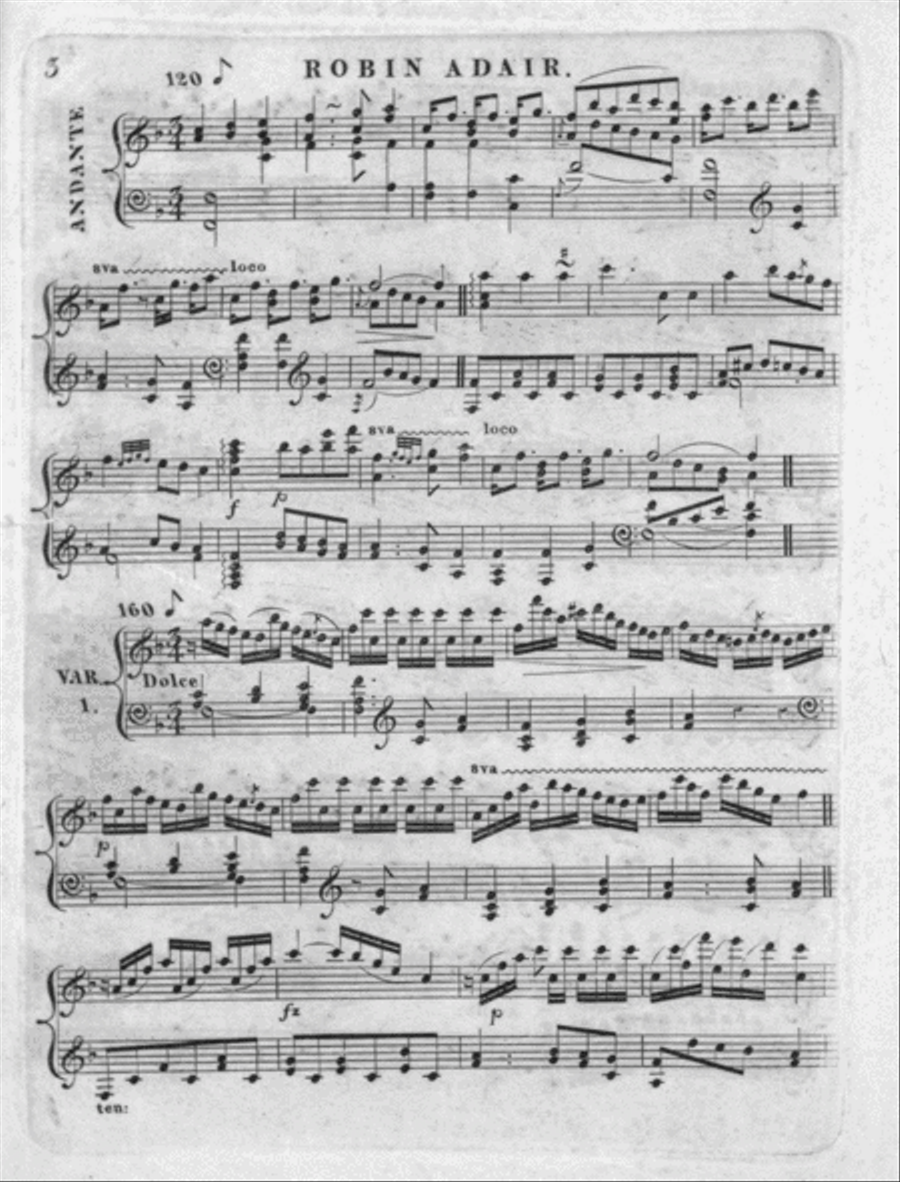 Robin Adair. A Favorite Irish Melody Piano Solo scores gallery preview page 3