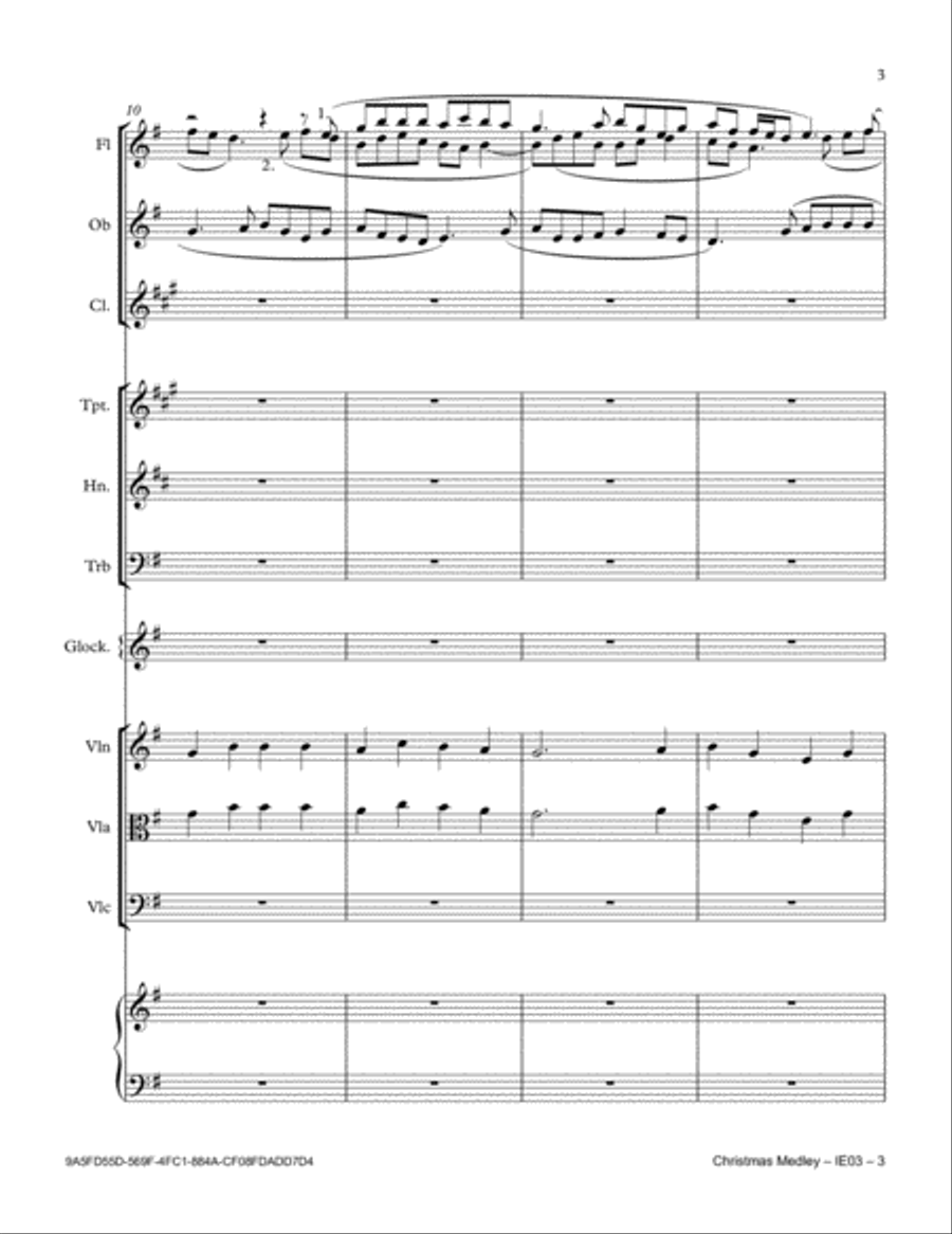Christmas Medley Full Orchestra scores gallery preview page 3