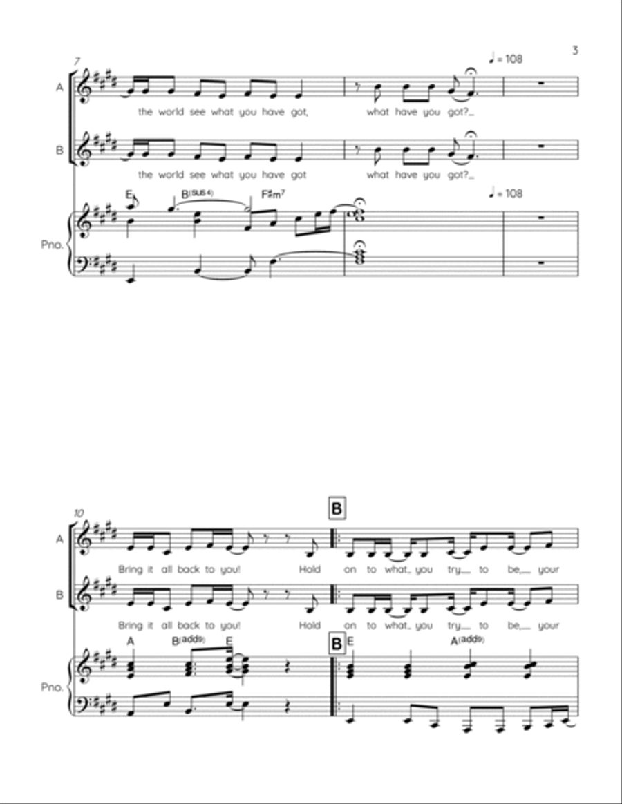 Bring It All Back 2-Part scores gallery preview page 4