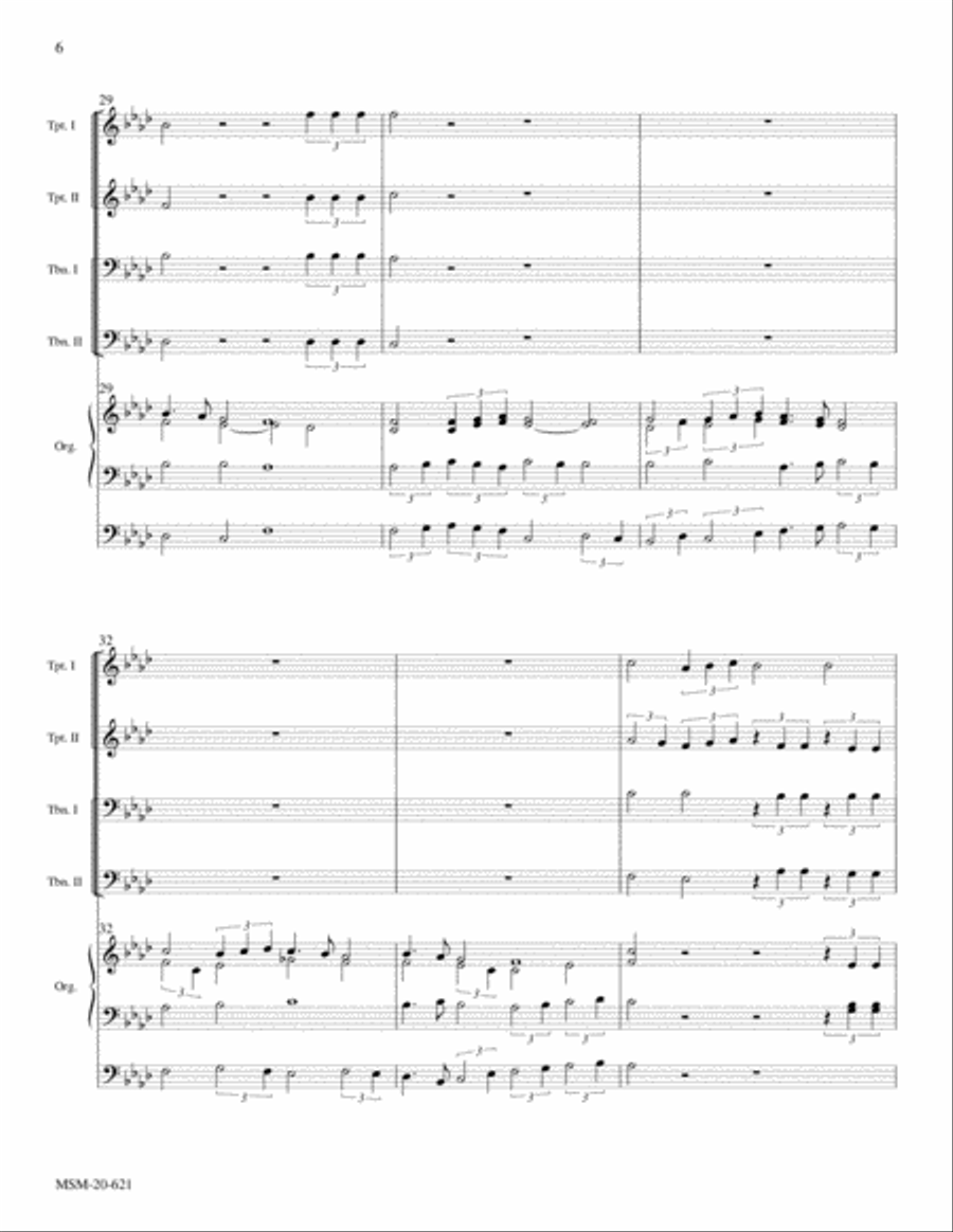 A Festive Hymn Setting on Ebenezer 4-Part scores gallery preview page 6