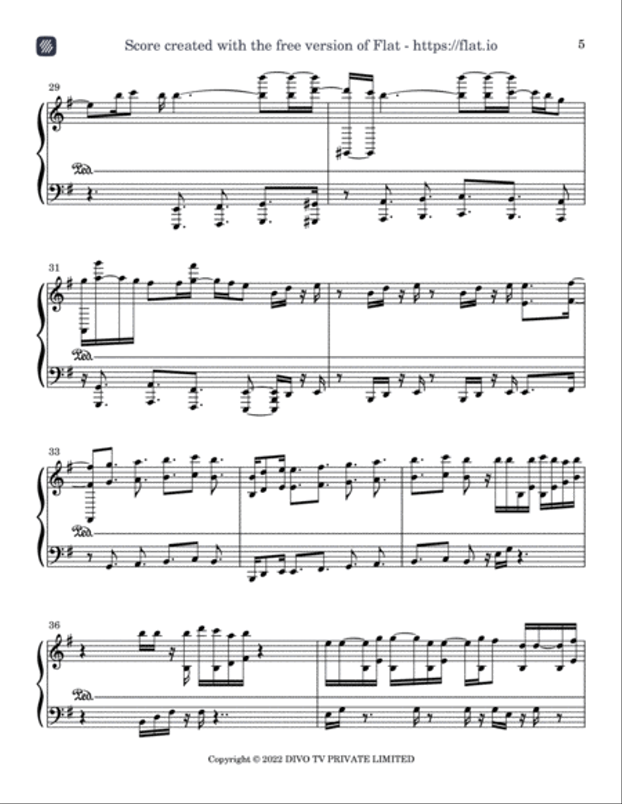 Megham Karukatha Piano Solo scores gallery preview page 5